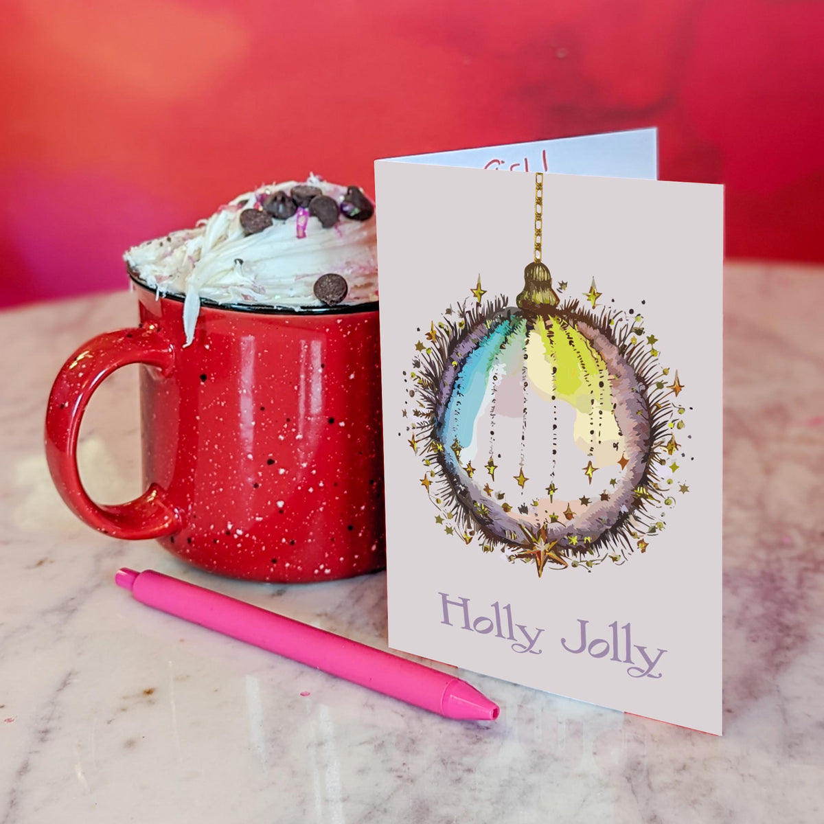 Christmas Ornament Greeting Cards, Set of 24