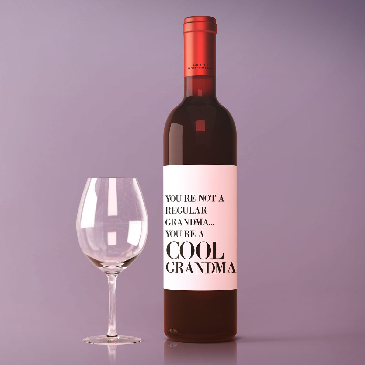 Cool Grandma Mother's Day Wine Label and Card