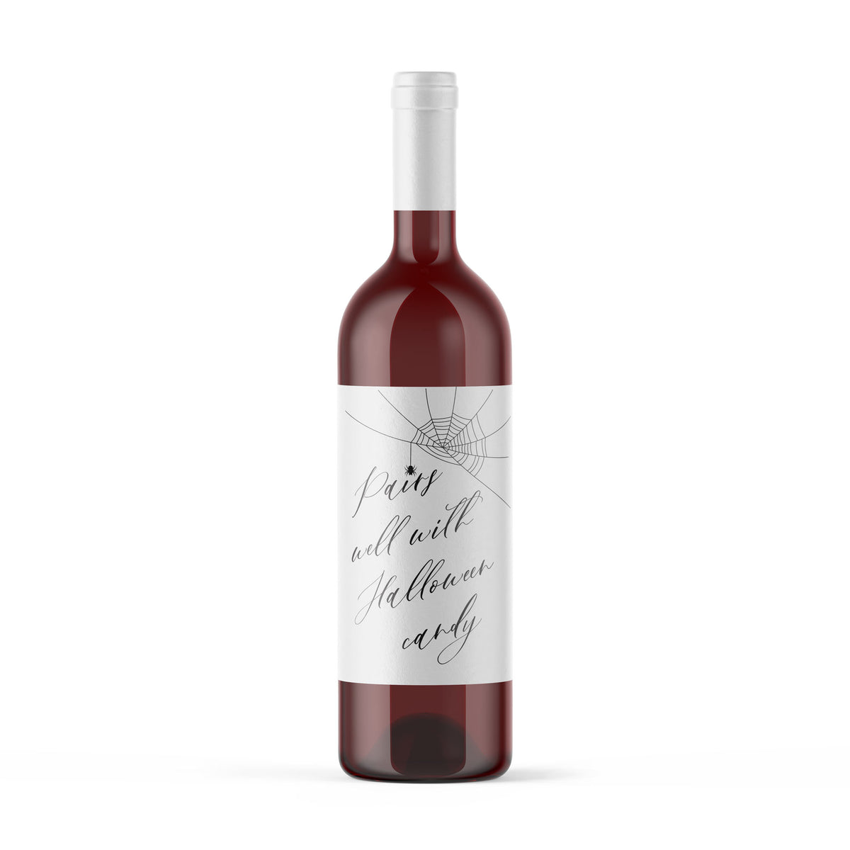Funny Halloween Wine Labels, Pack of 4