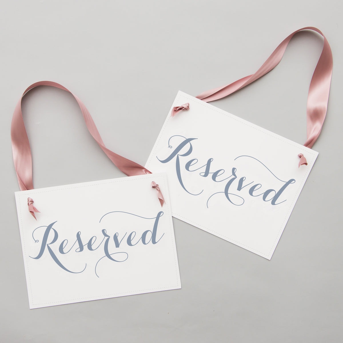 Gray and Fig Reserved Chair Signs, Set of 2