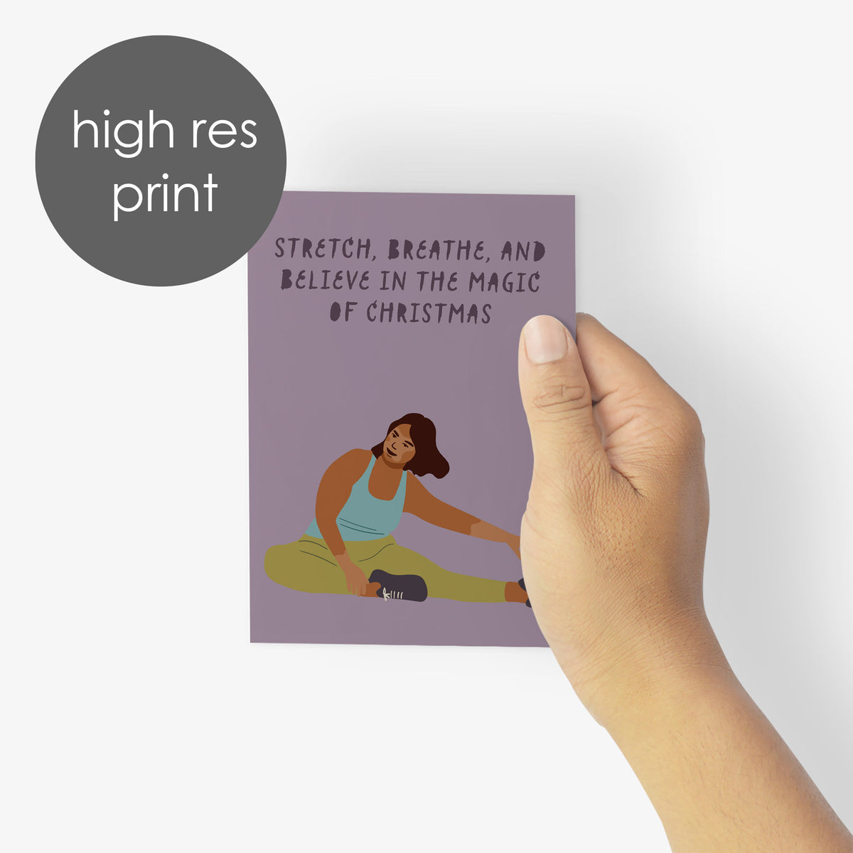 Yuletide Yoga Christmas Cards, Set of 24