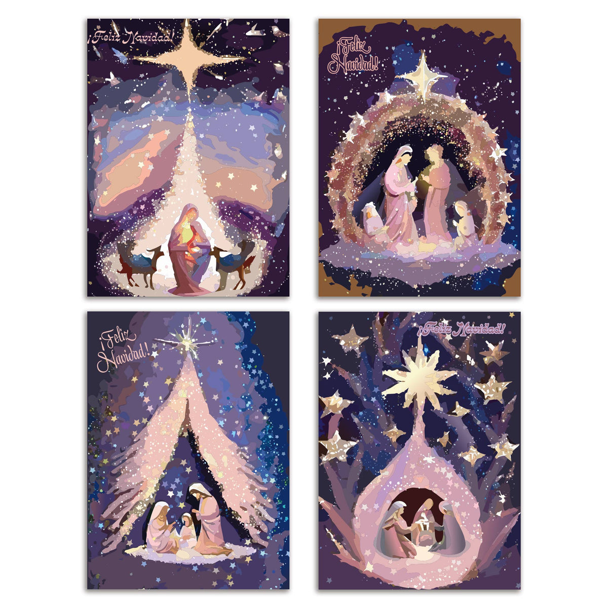 Nativity Scene Christmas Greeting Cards, Set of 24