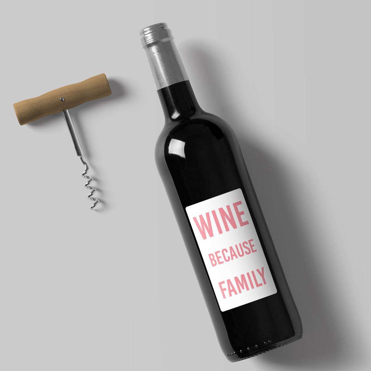 Family Holiday Dinner Wine Labels, Pack of 4