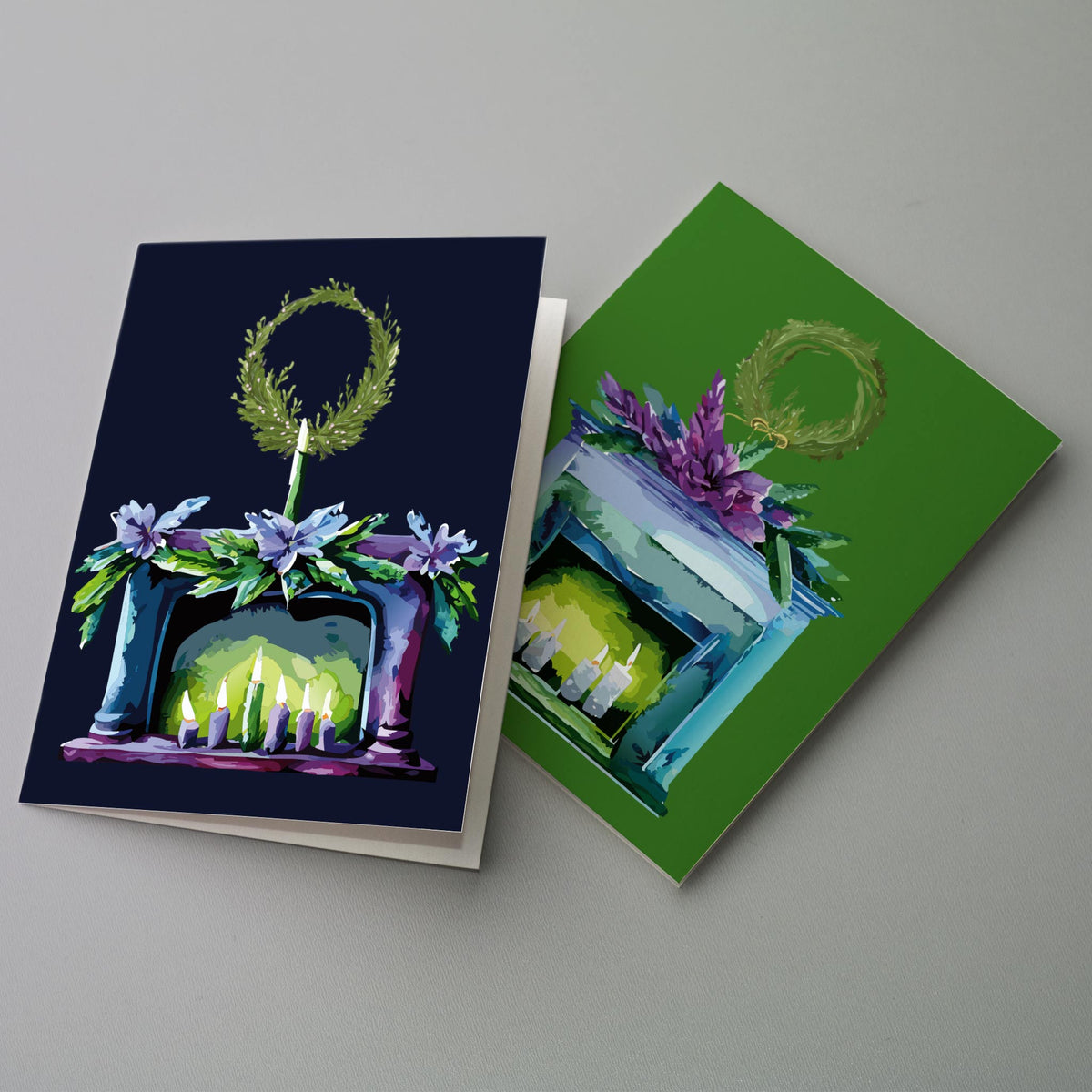 Enchanted Embers Fireplace Christmas Cards, Set of 24