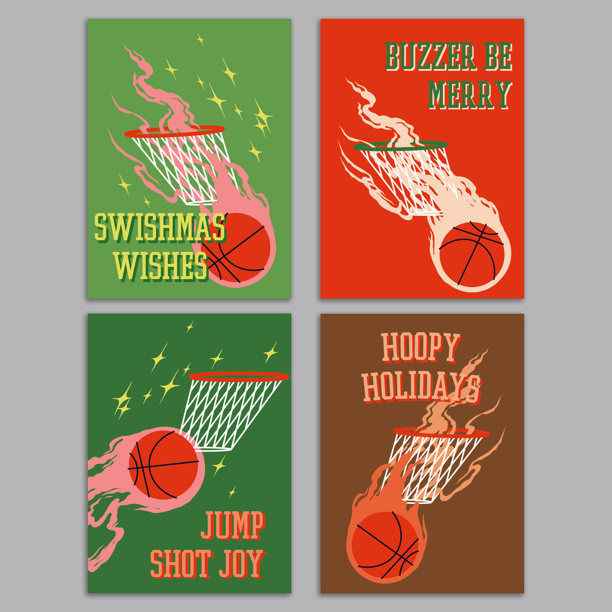 Basketball Christmas Cards, Set of 24