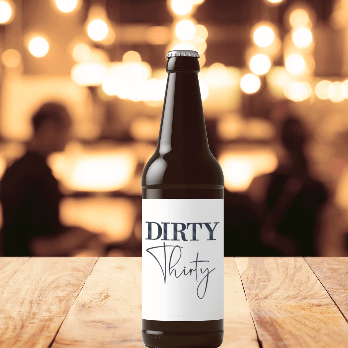Black Balloon Dirty 30 Beer Labels, Pack of 6