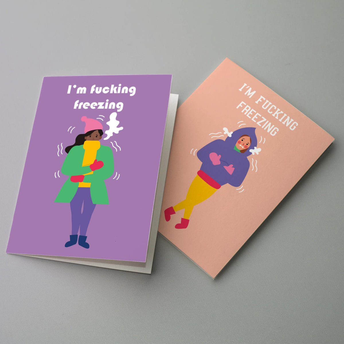 I'm F*cking Freezing Winter Greeting Cards, Set of 24