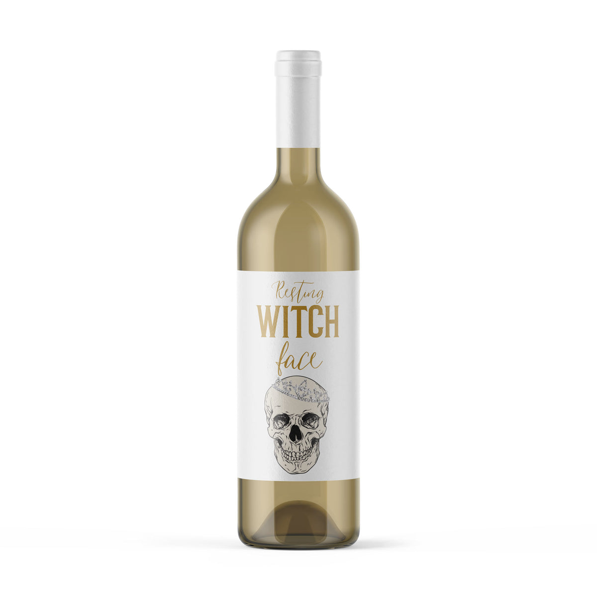 Boho Skull Halloween Wine Labels, Pack of 4