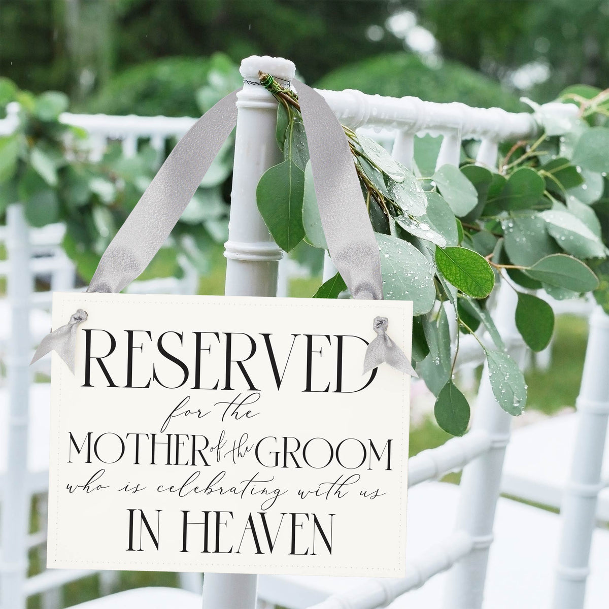 Memorial Chair Sign for Mother of the Groom