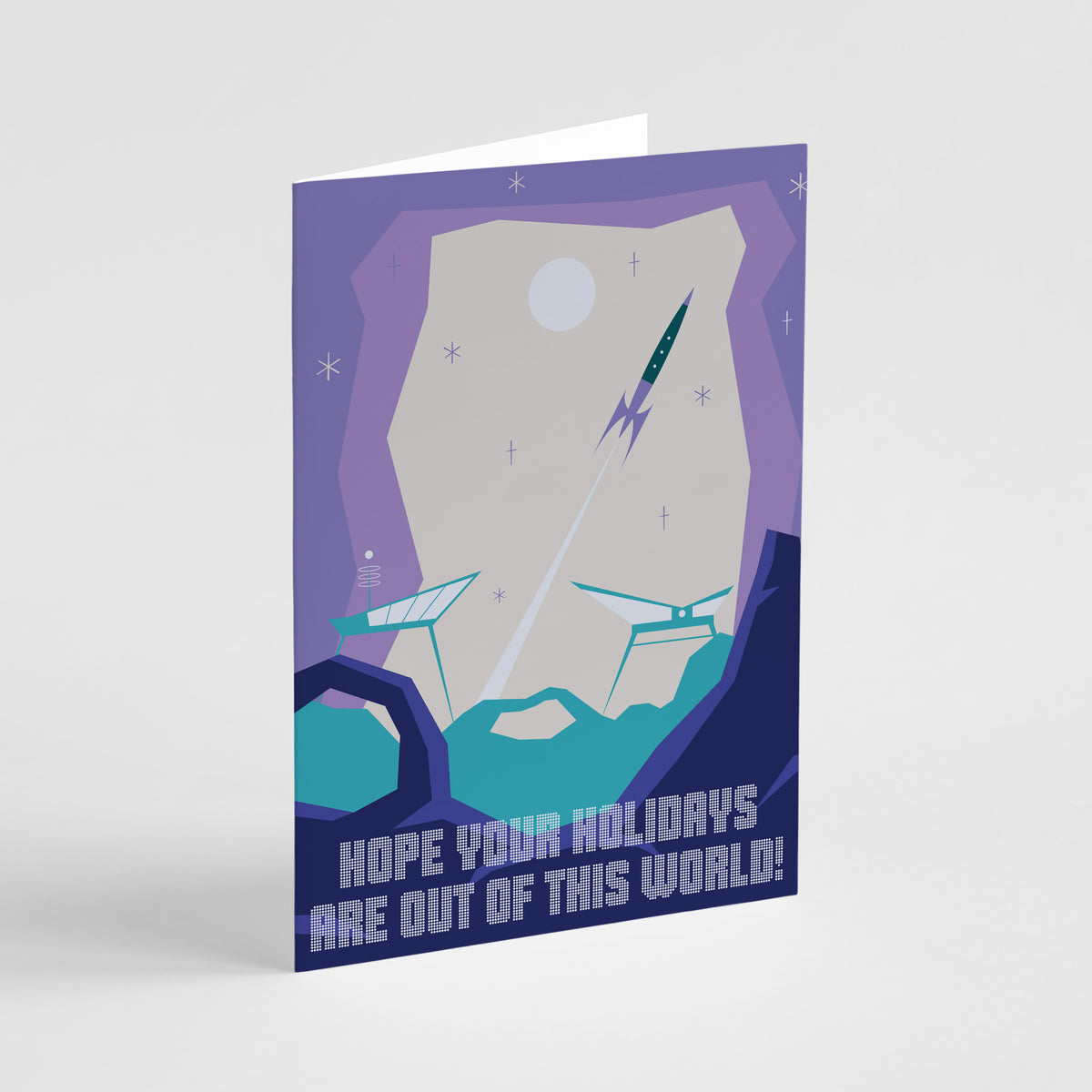 Retro Space Holiday Cards, Set of 24