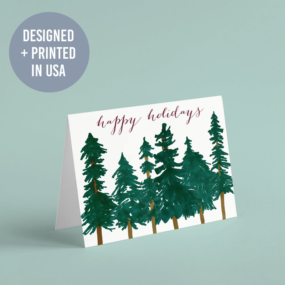 Vintage Camping Christmas Cards, Set of 24