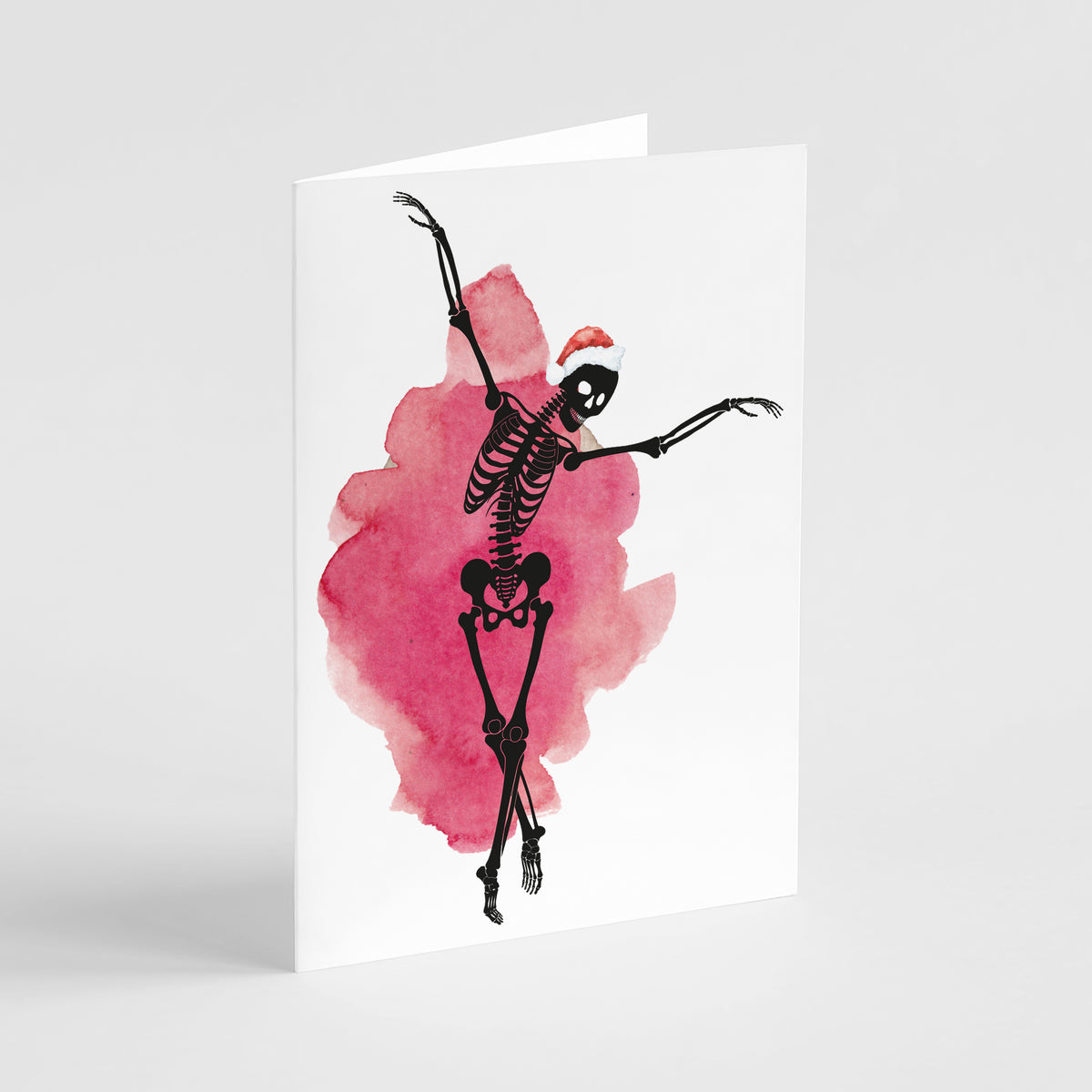 Dancing Skeleton Ballerina Christmas Cards, Set of 24