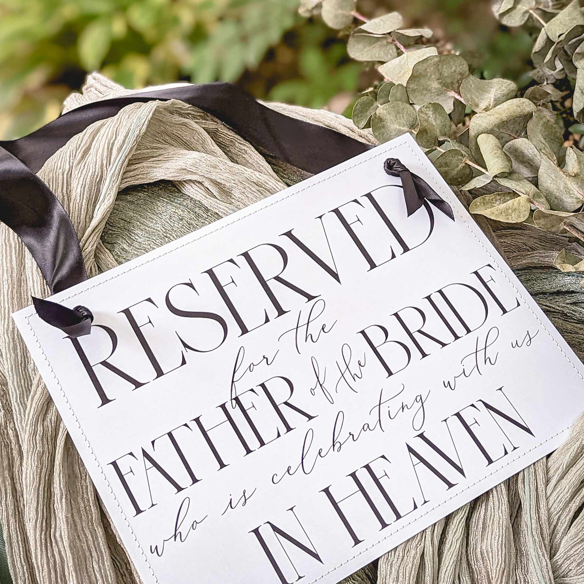 Father of the Bride Memorial Sign