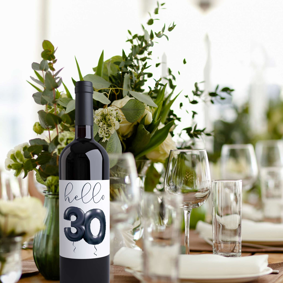 Sip Slay Hustle & Pray Wine Labels, Pack of 4