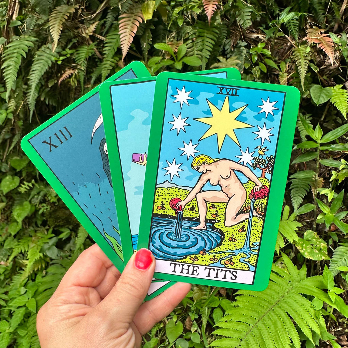 Cheeky Tarot-Inspired Oracle Deck, 16 Cards
