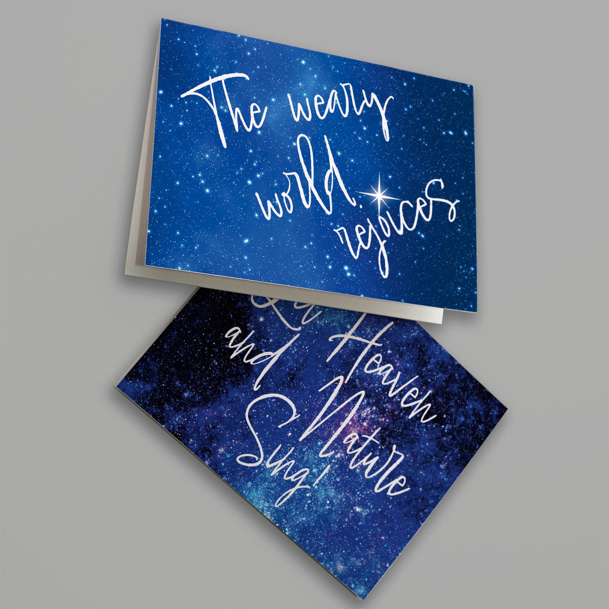 Religious Lyric Christmas Greeting Cards, Set of 24