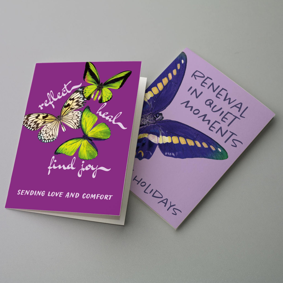 Butterfly Holiday Greeting Cards, Set of 24