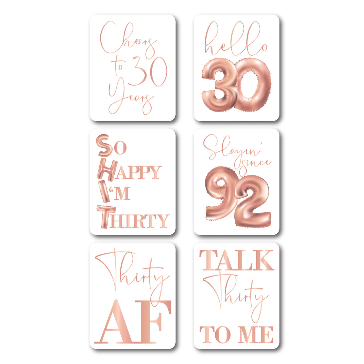 30th Birthday Beer Labels, Pack of 6