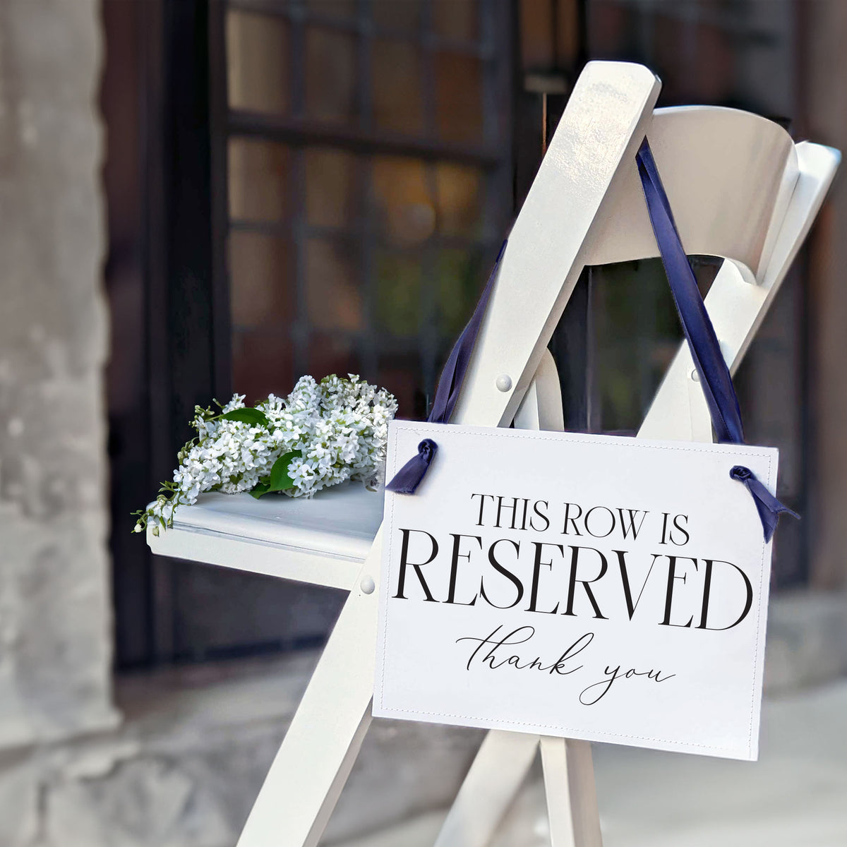 Reserved Row Chair Signs, Set of 2