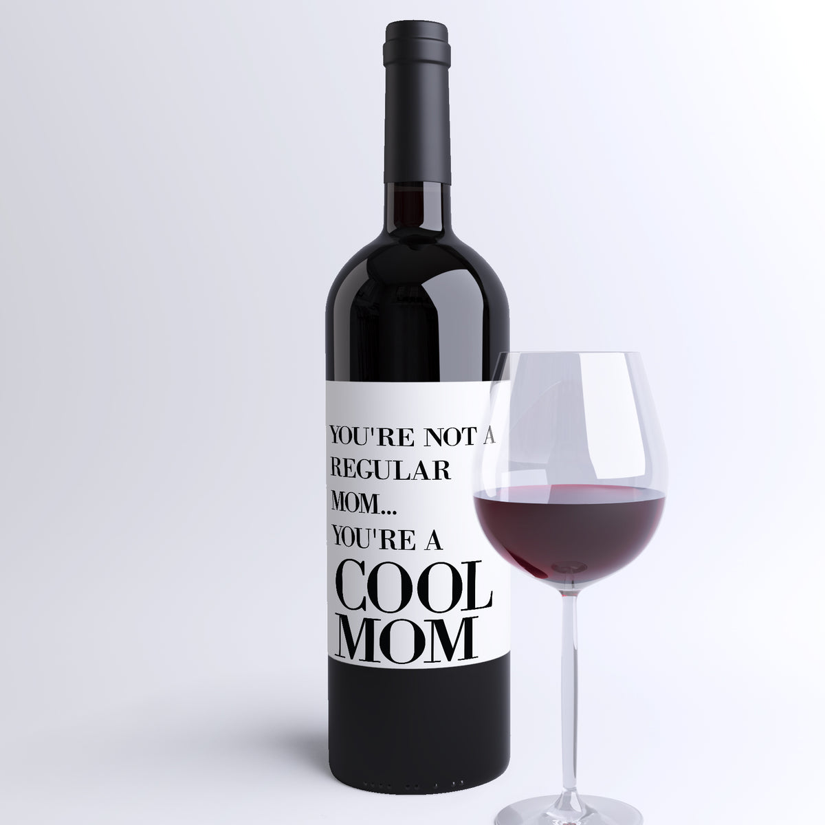 Cool Mom Mother's Day Wine Label and Card