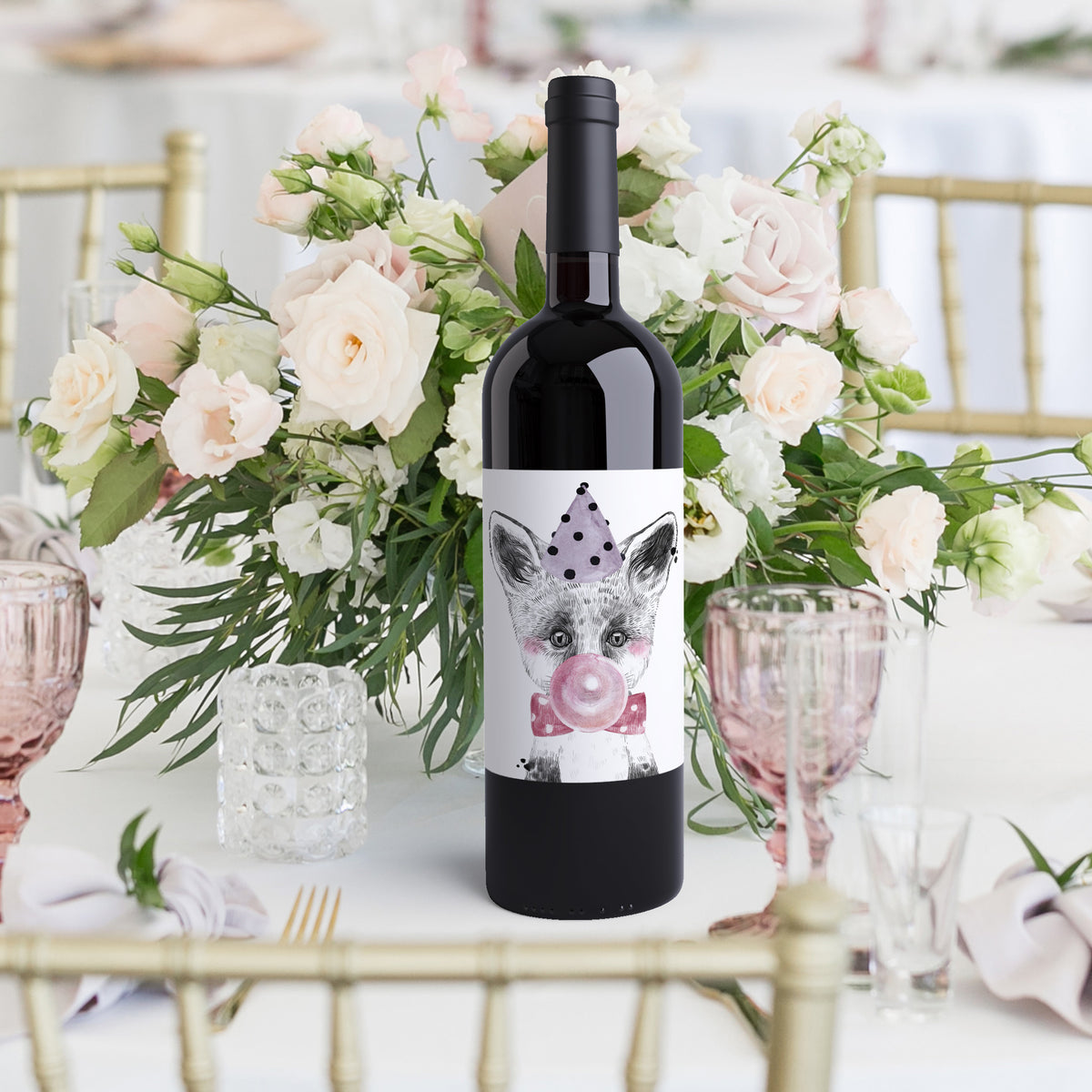 Ready to Pop Baby Shower Wine Labels, Pack of 8