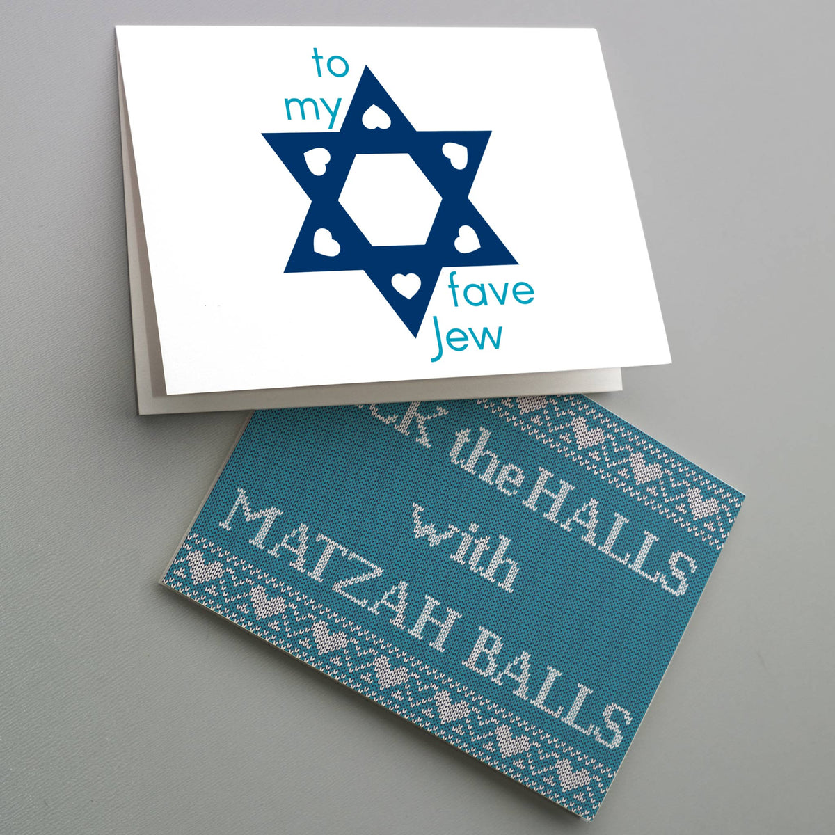 Funny Hanukkah Greeting Cards, Set of 24