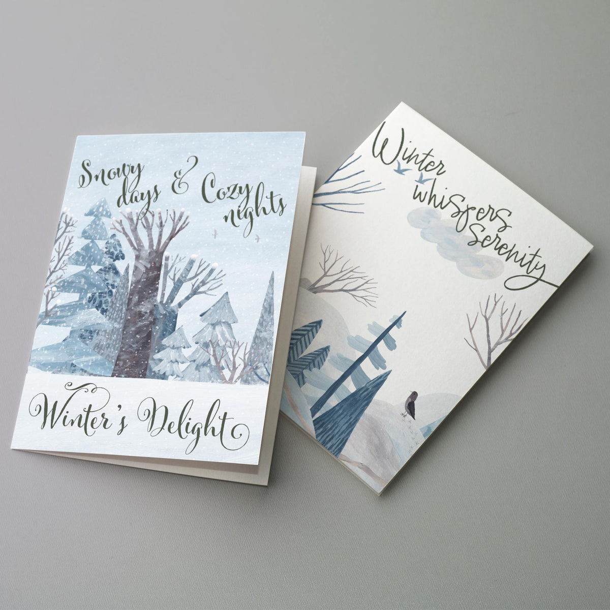 Peaceful Winter Greeting Cards, Set of 24