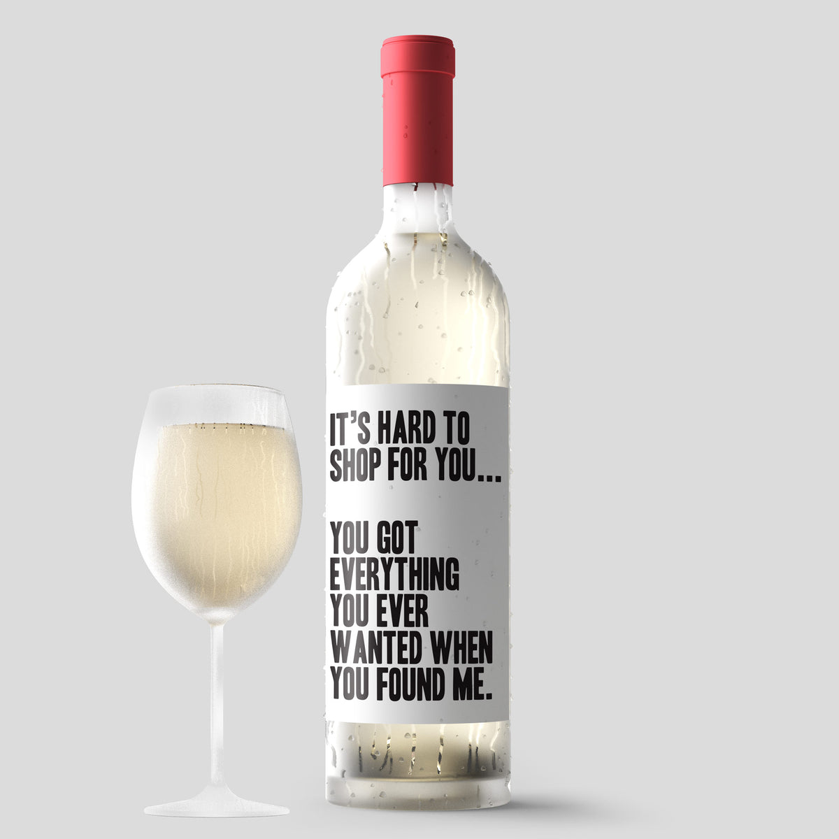 Blindly Confident Valentine's Day Wine Label and Card