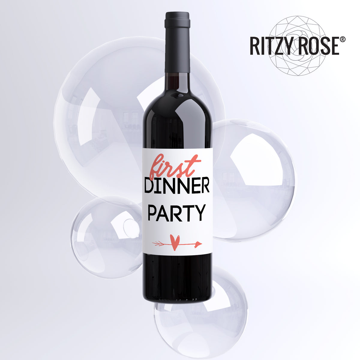 Marriage Milestone Wine Labels, Pack of 8