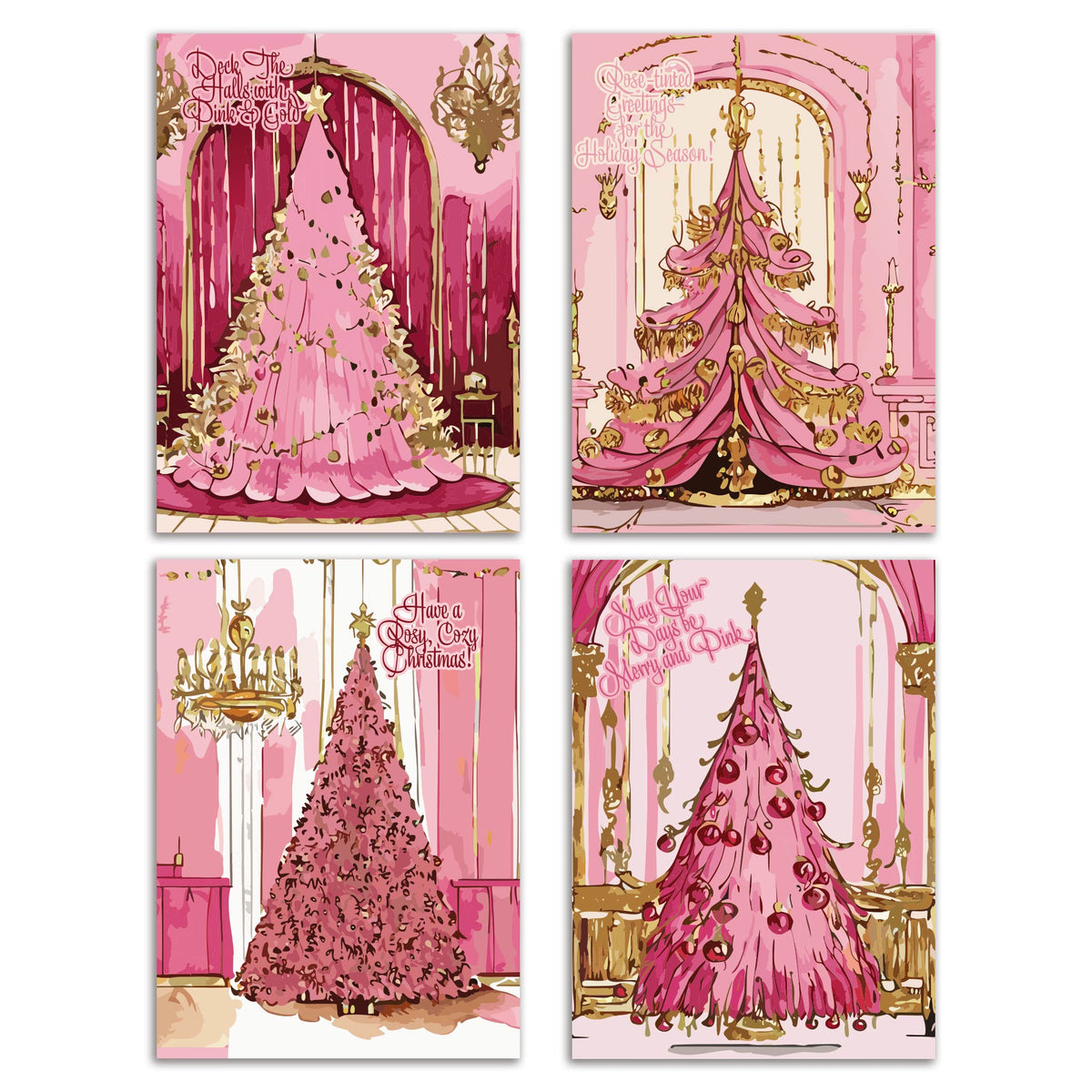 Versailles Yuletide Greeting Cards, Set of 24
