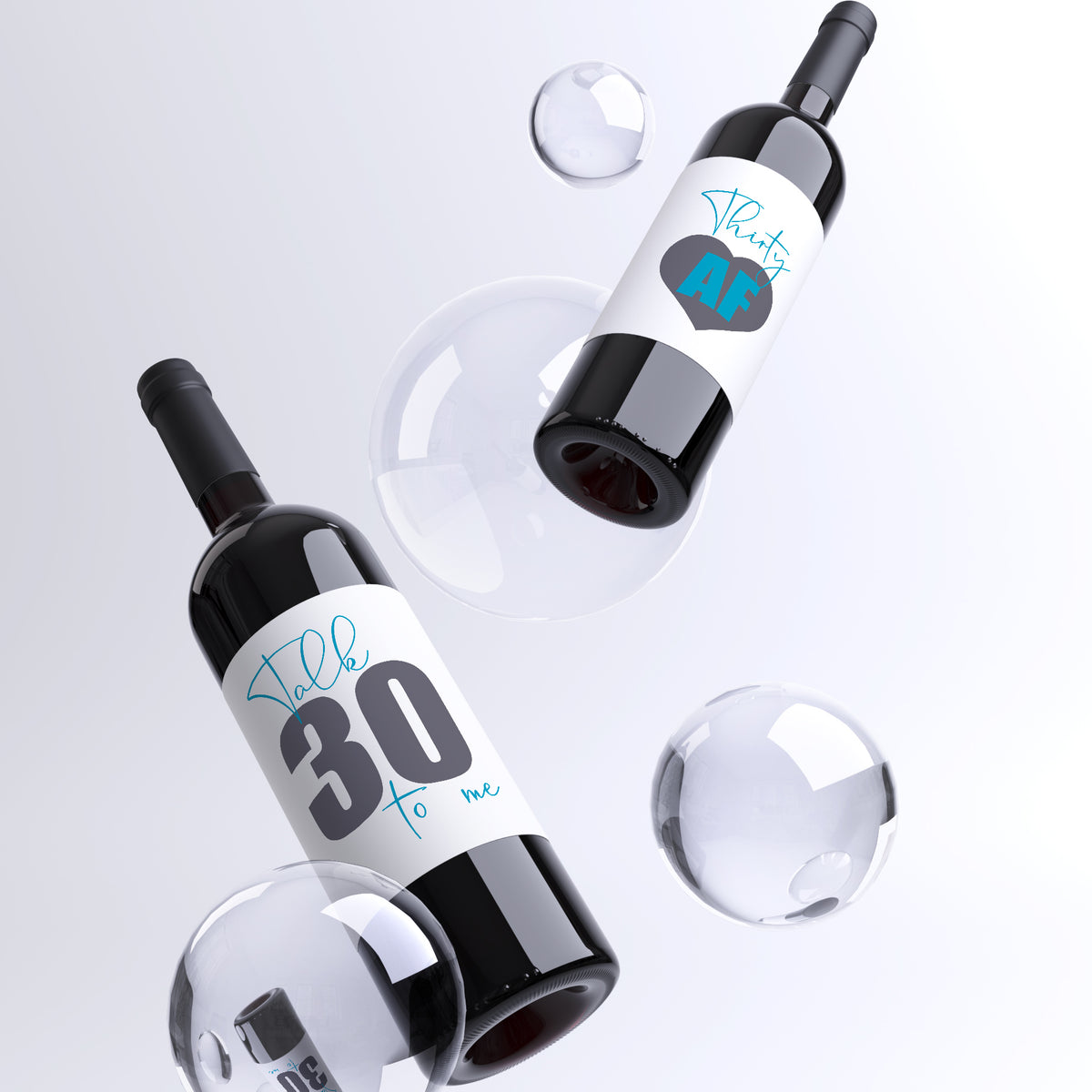 Slayin' Since '89 30th Birthday Wine Labels, Pack of 4