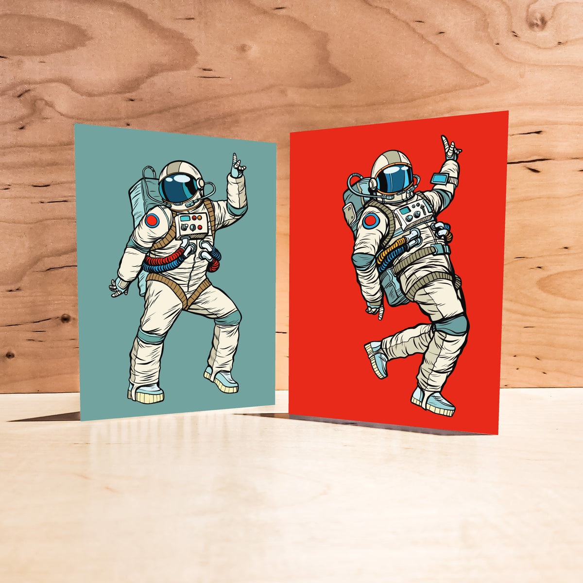 Dancing Astronaut Greeting Cards, Set of 24