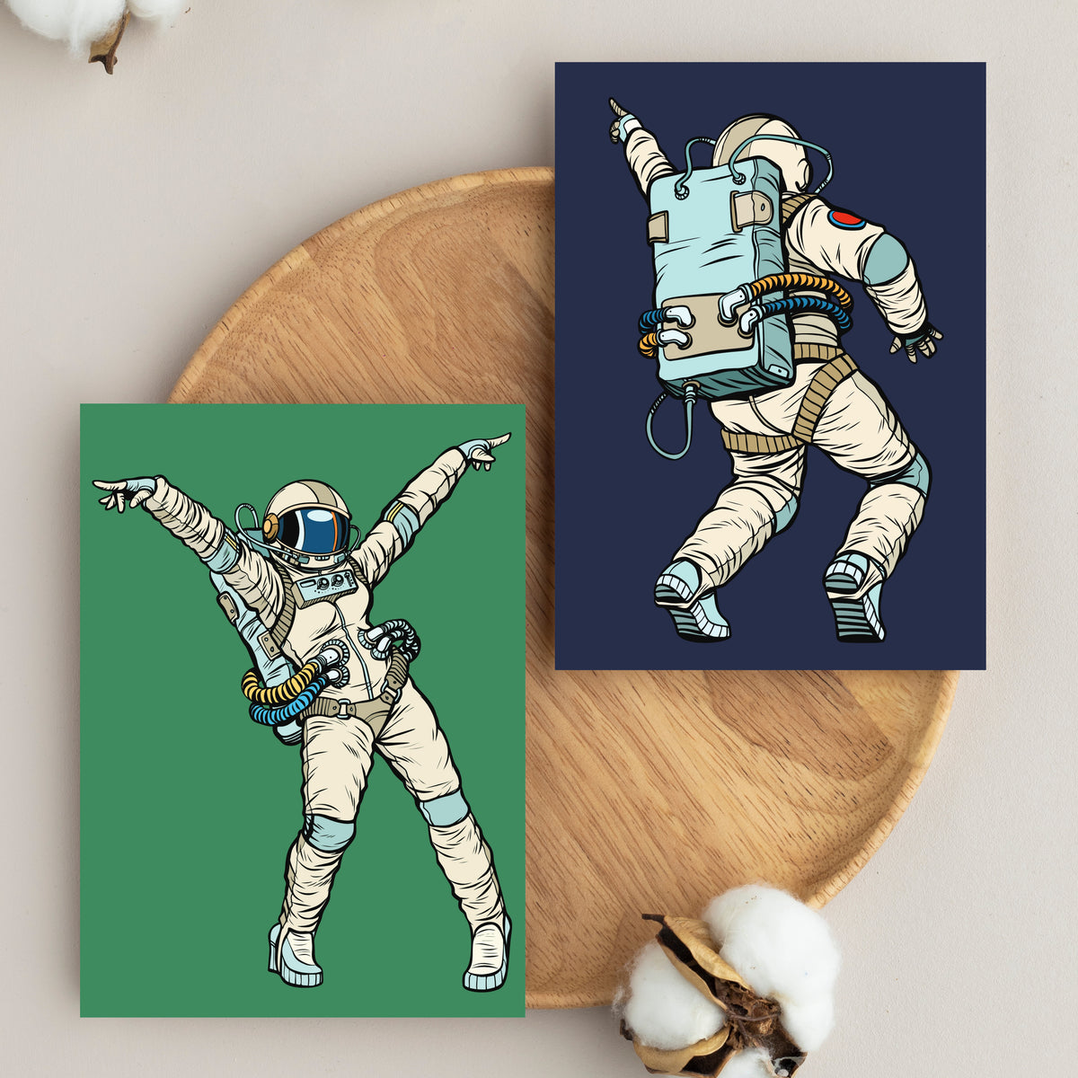 Dancing Astronaut Greeting Cards, Set of 24