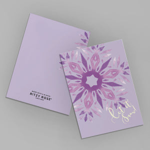 24 Lavender Christmas Cards in 6 Fun Traditional Designs + Envelopes