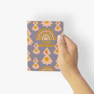 24 Feliz Navidad Boho Greeting Cards with Envelopes