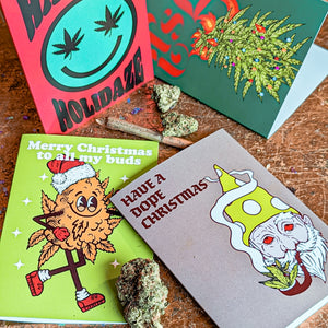 24 Mixed Holiday Stoner Pack of Greeting Cards + Envelopes