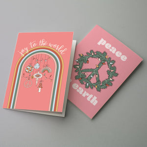 24 Pink Girly Holiday Greeting Cards Variety Mixed Pack + Envelopes