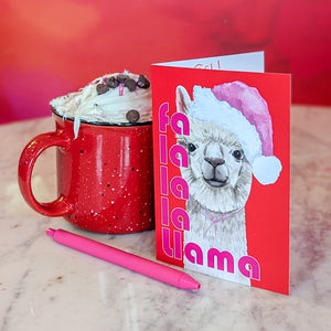 24 Hot Pink Christmas Cards in 12 Fun Designs + Envelopes