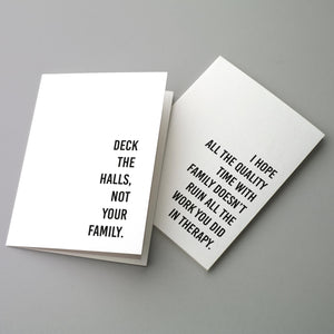 24 Sarcastic Christmas Cards in 12 Funny Modern Holiday Designs + Envelopes