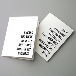 24 Sarcastic Christmas Cards in 12 Funny Modern Holiday Designs + Envelopes