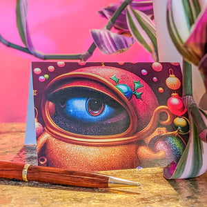 24 Out of This World Abstract Christmas Cards + Envelopes