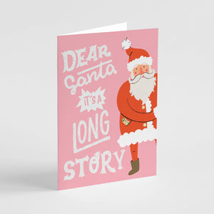 24 Retro Naughty Santa Christmas Cards in 2 Colorful Illustrations + Envelopes