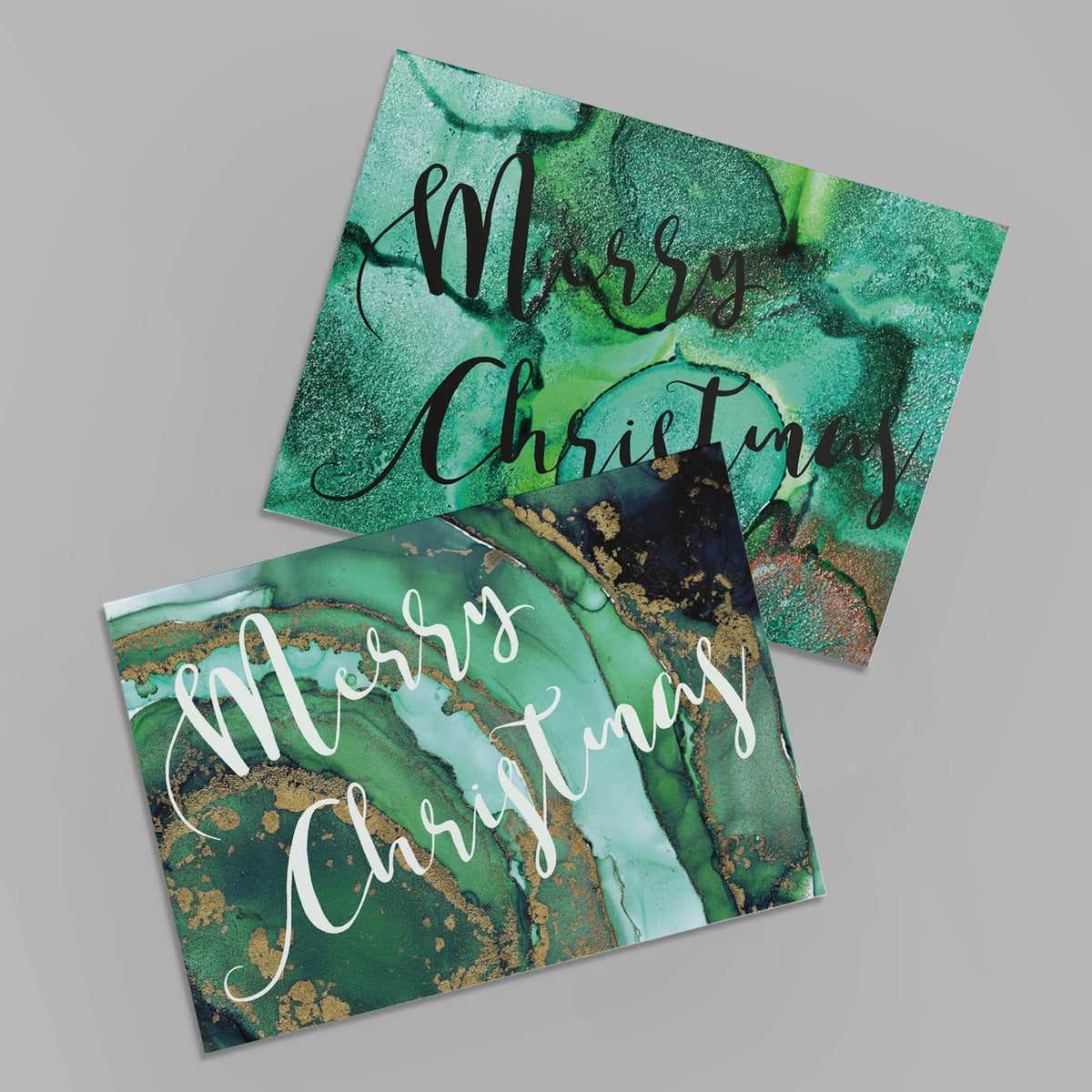 Modern Abstract Merry Christmas Cards, Set of 24