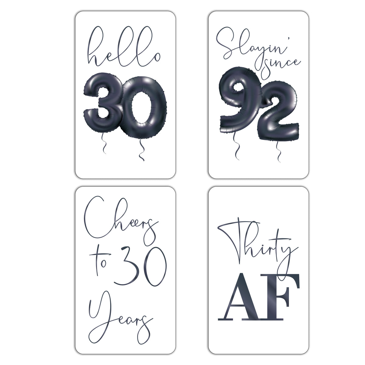 Sip Slay Hustle & Pray Wine Labels, Pack of 4