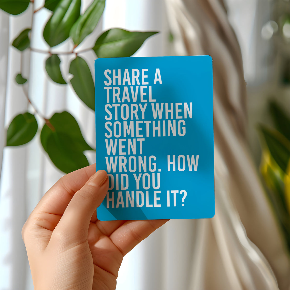 Family Vacation Conversation Starter Cards, Deck of 16