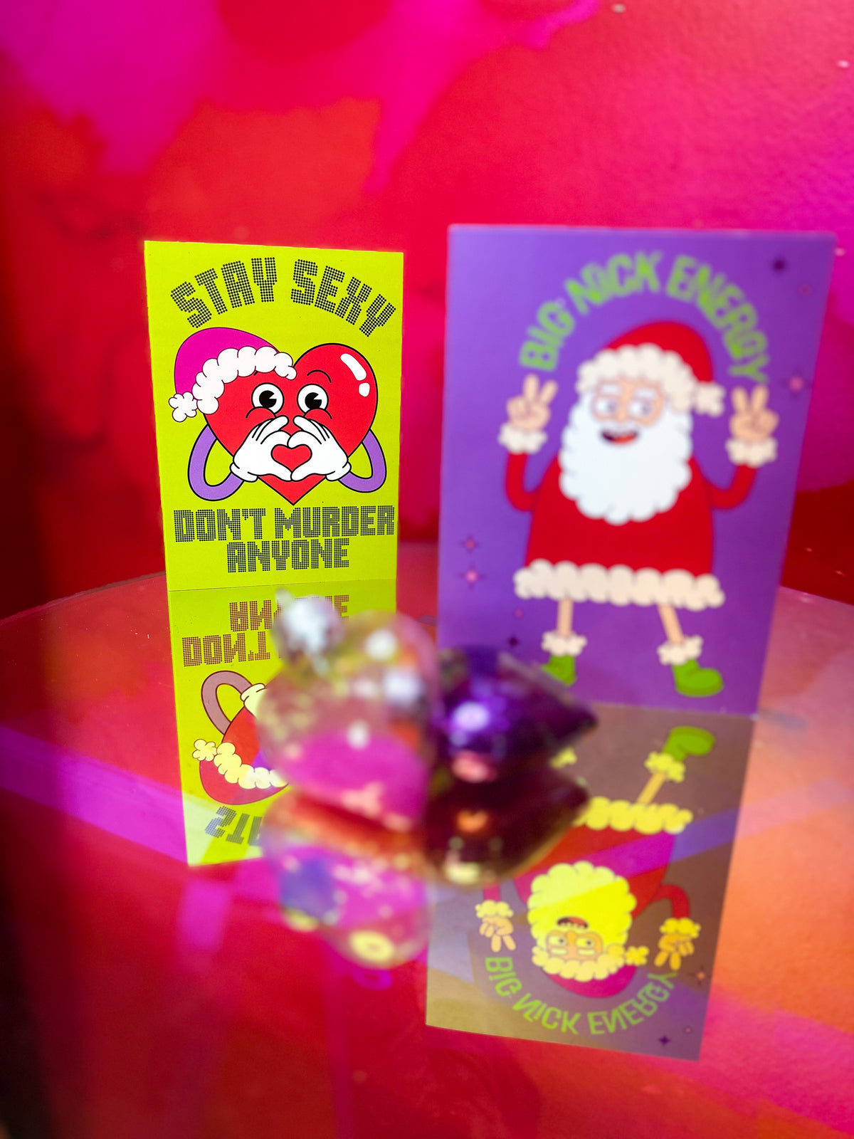 Naughty Santa Christmas Cards, Set of 24