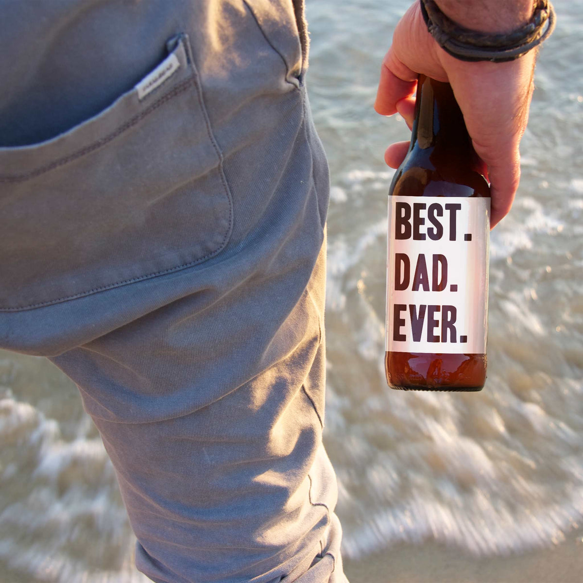 Ain't No Hood Like Fatherhood Father's Day Beer Labels, Pack of 6