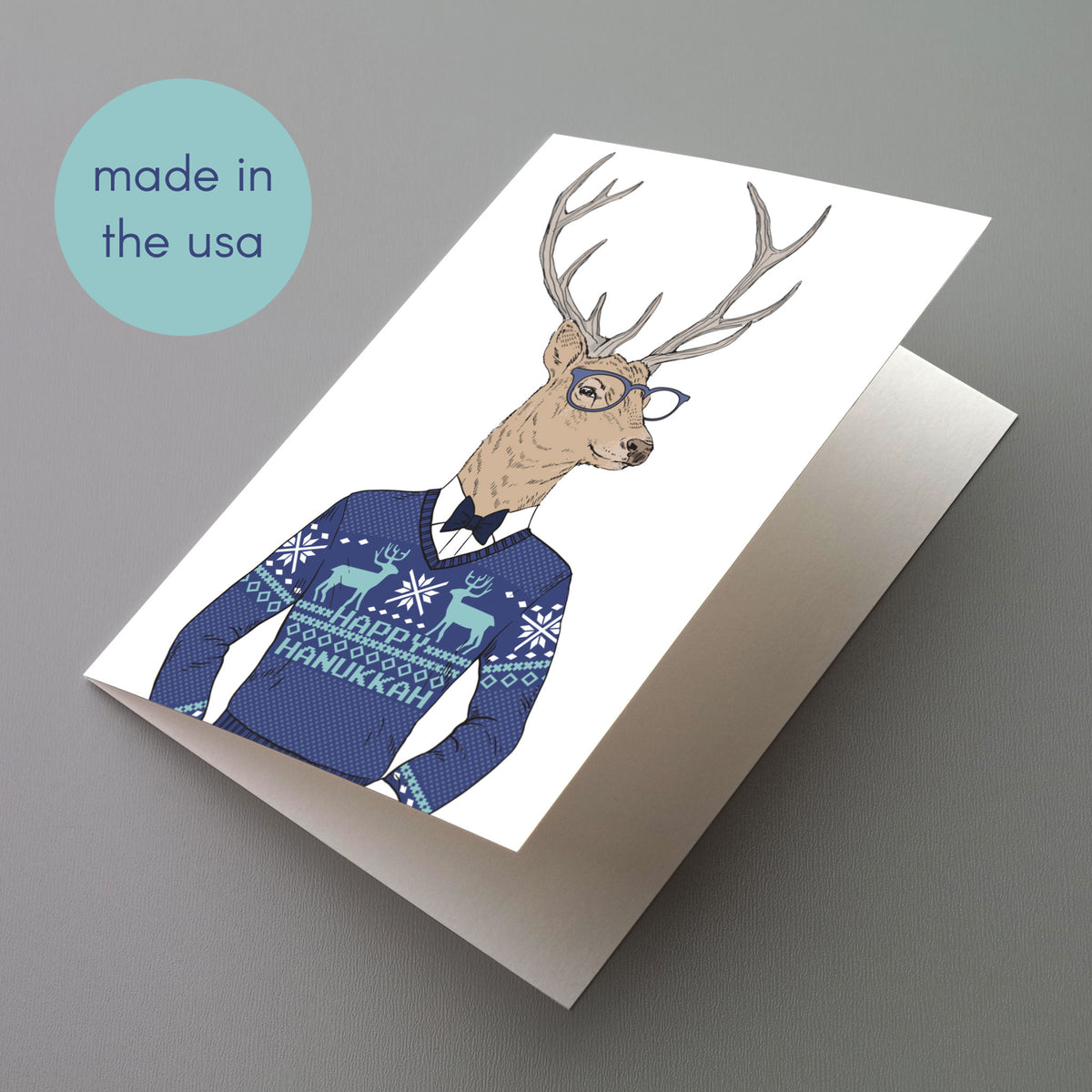 Funny Hanukkah Greeting Cards, Set of 24