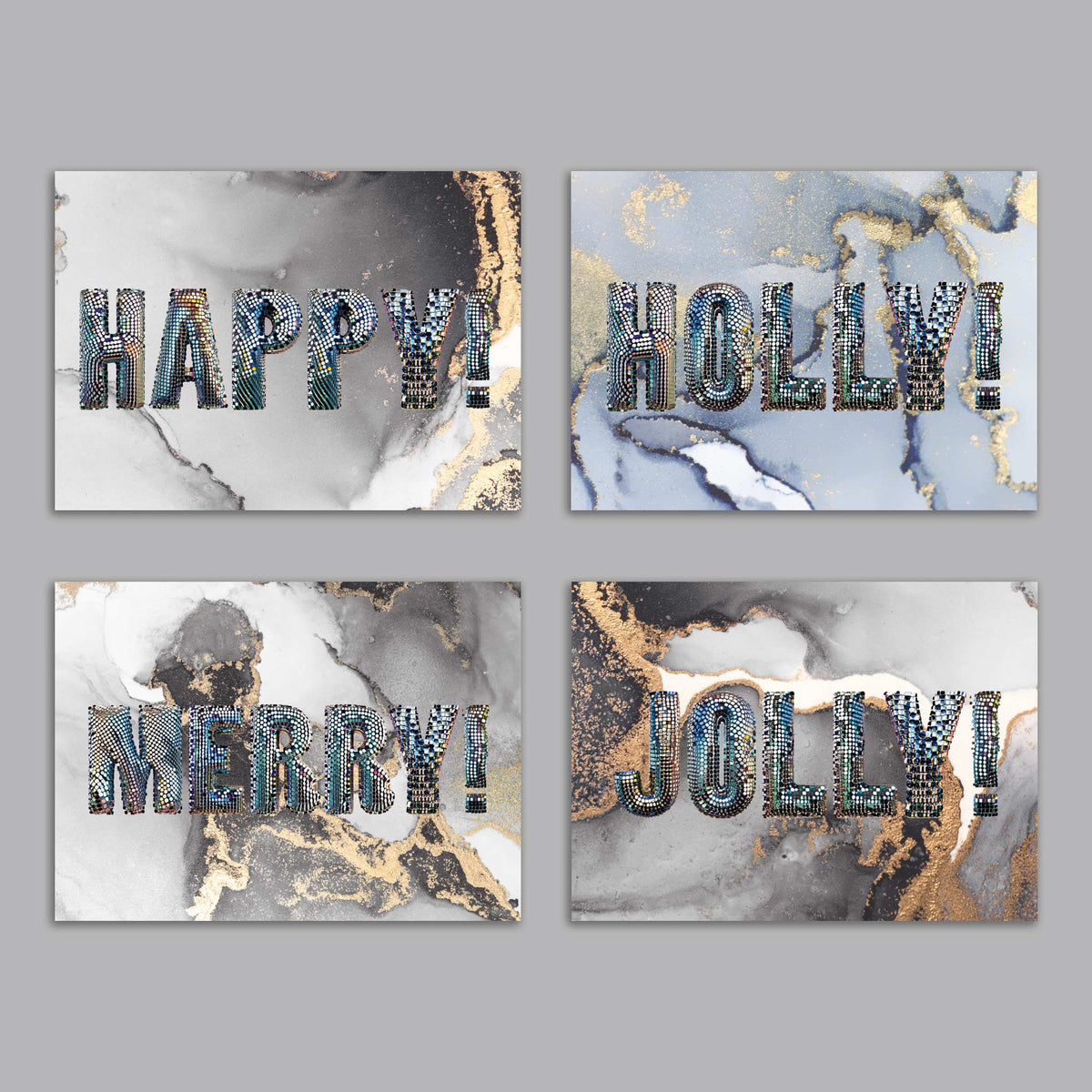 Disco Ball Holiday Cards, Set of 24