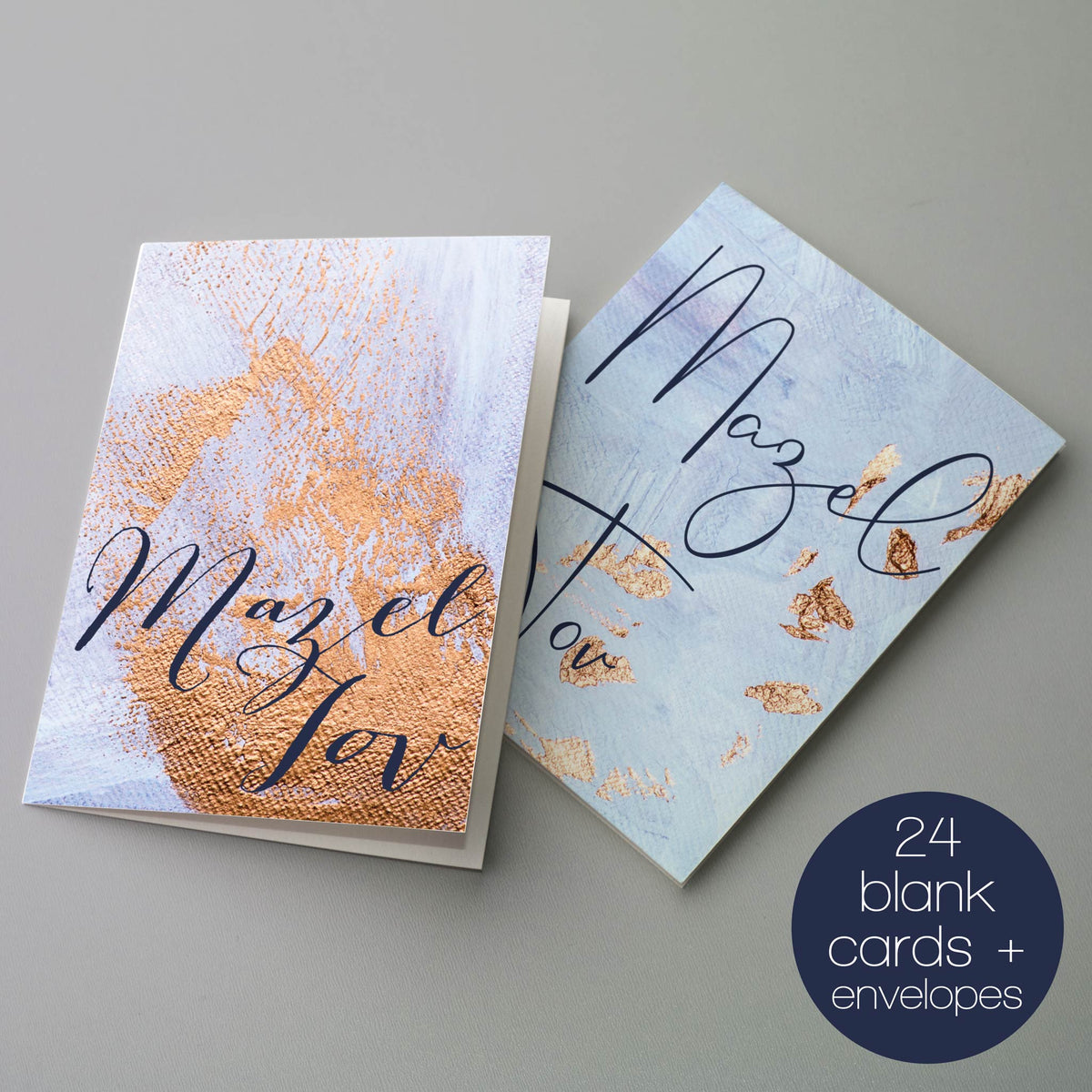 Mazel Tov Greeting Cards, Set of 24